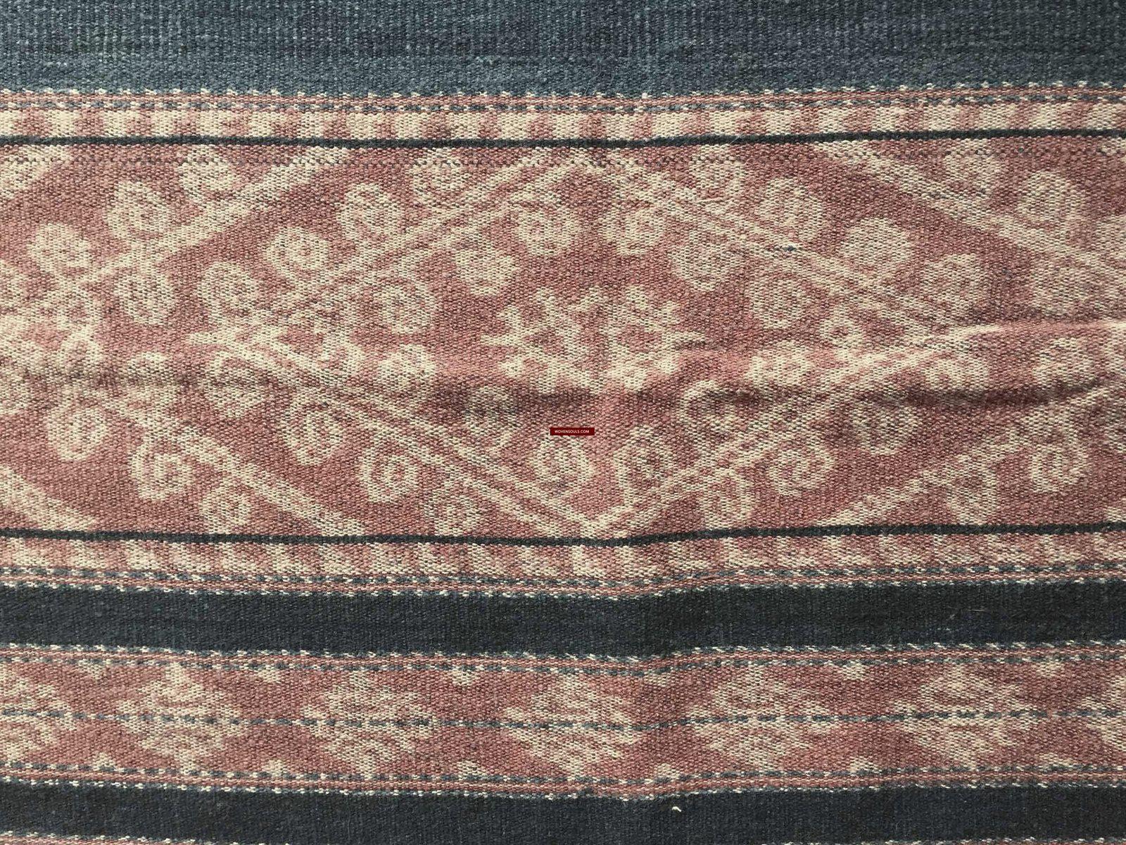 224 SOLD Antique Ikat Sarong with Indigo from Sawu-WOVENSOULS-Antique-Vintage-Textiles-Art-Decor