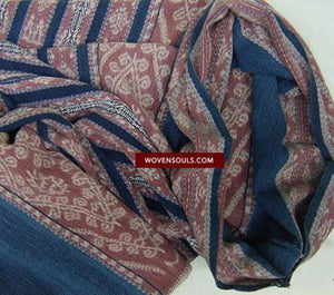 224 SOLD Antique Ikat Sarong with Indigo from Sawu-WOVENSOULS-Antique-Vintage-Textiles-Art-Decor