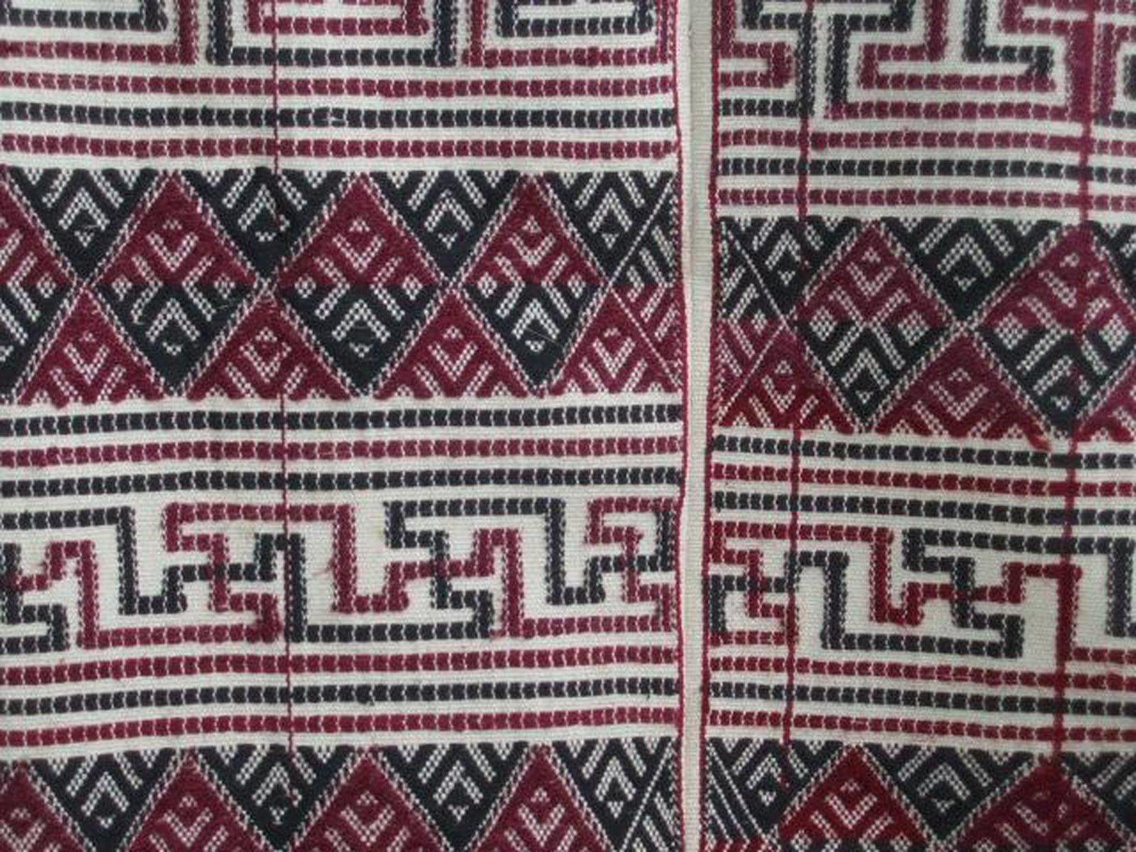 232 SOLD Vintage Bhutan Handwoven Blanket - Amazing Textile Art-WOVENSOULS-Antique-Vintage-Textiles-Art-Decor