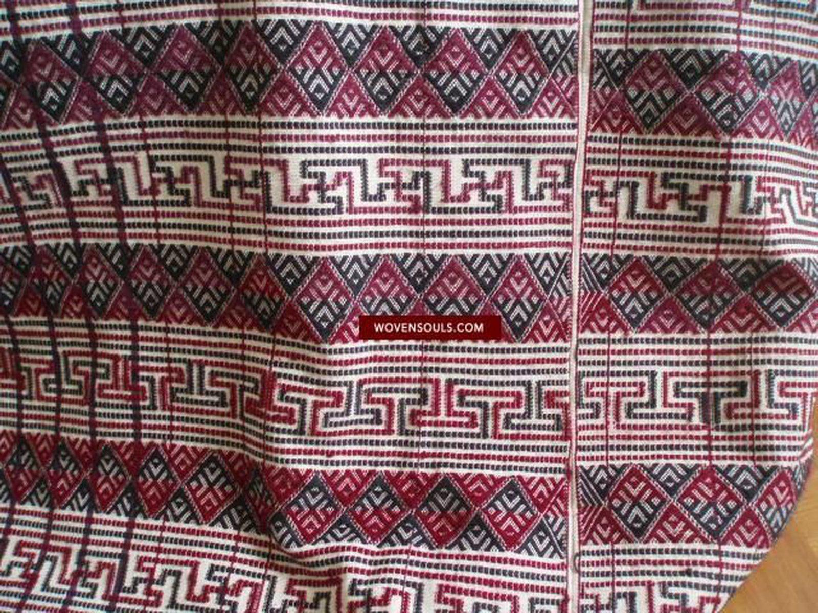 232 SOLD Vintage Bhutan Handwoven Blanket - Amazing Textile Art-WOVENSOULS-Antique-Vintage-Textiles-Art-Decor