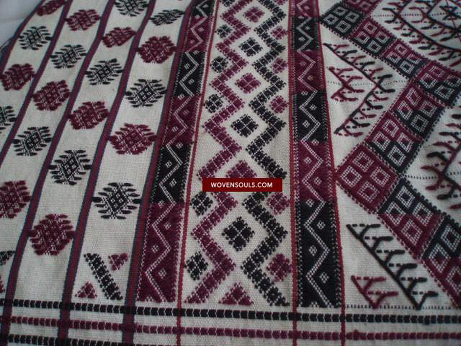 232 SOLD Vintage Bhutan Handwoven Blanket - Amazing Textile Art-WOVENSOULS-Antique-Vintage-Textiles-Art-Decor