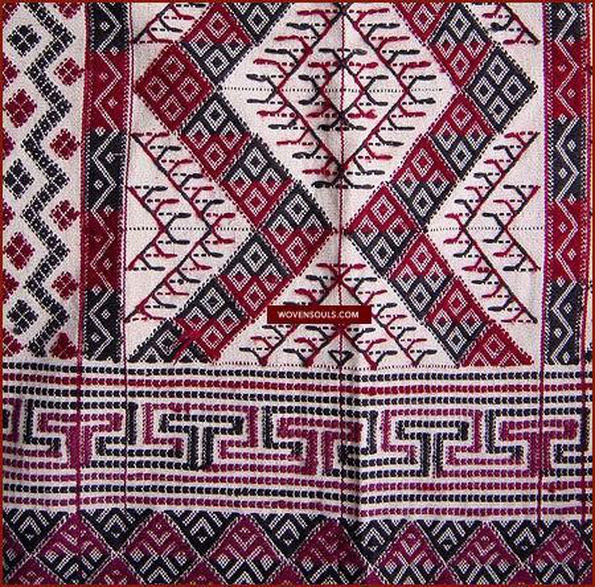 232 SOLD Vintage Bhutan Handwoven Blanket - Amazing Textile Art-WOVENSOULS-Antique-Vintage-Textiles-Art-Decor