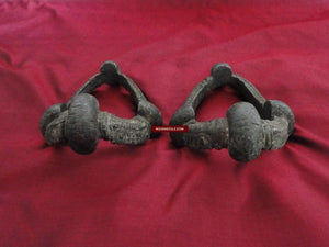 248 Old Orissa Adivasi Tribal Anklets Jewelry-WOVENSOULS-Antique-Vintage-Textiles-Art-Decor