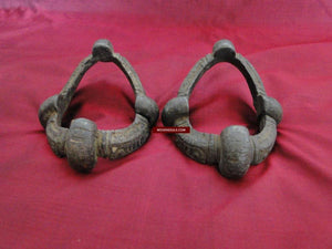 248 Old Orissa Adivasi Tribal Anklets Jewelry-WOVENSOULS-Antique-Vintage-Textiles-Art-Decor