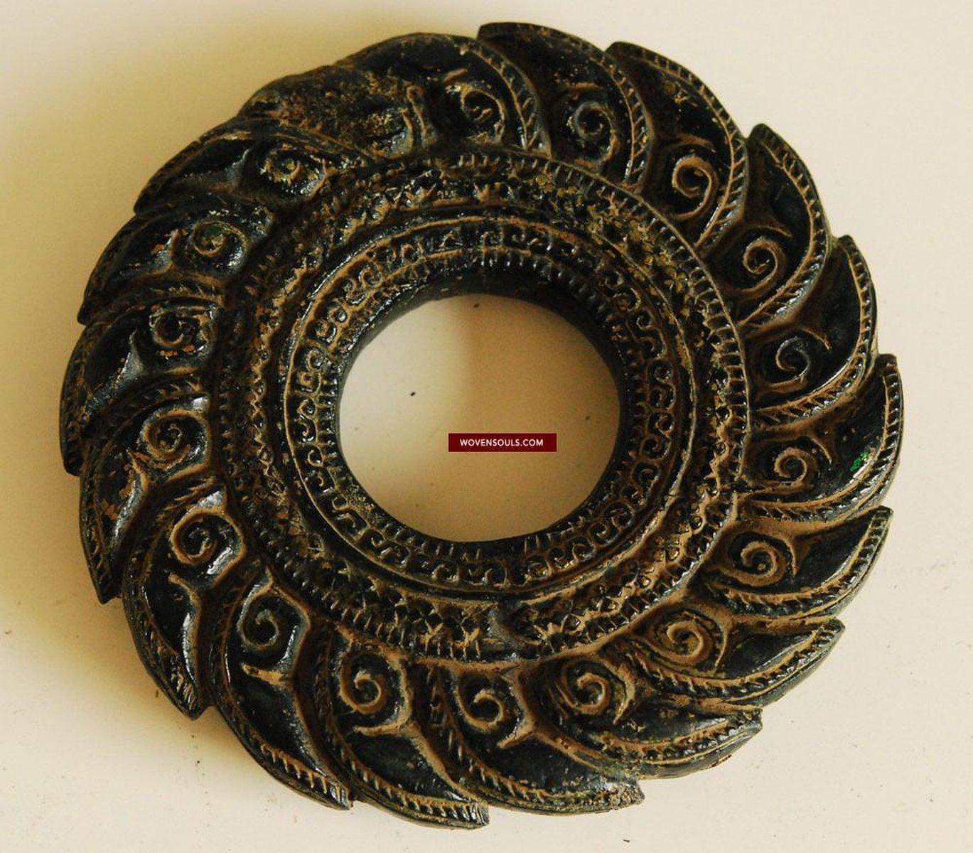 265 Antique Khmer Bronze Palanquin Pole Rings-WOVENSOULS-Antique-Vintage-Textiles-Art-Decor