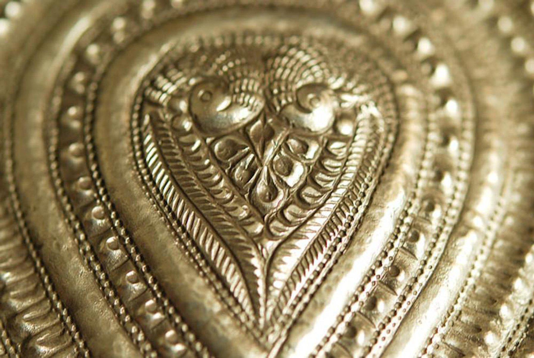 274 Old Silver Betel Nut Leaf Holder Box-WOVENSOULS-Antique-Vintage-Textiles-Art-Decor