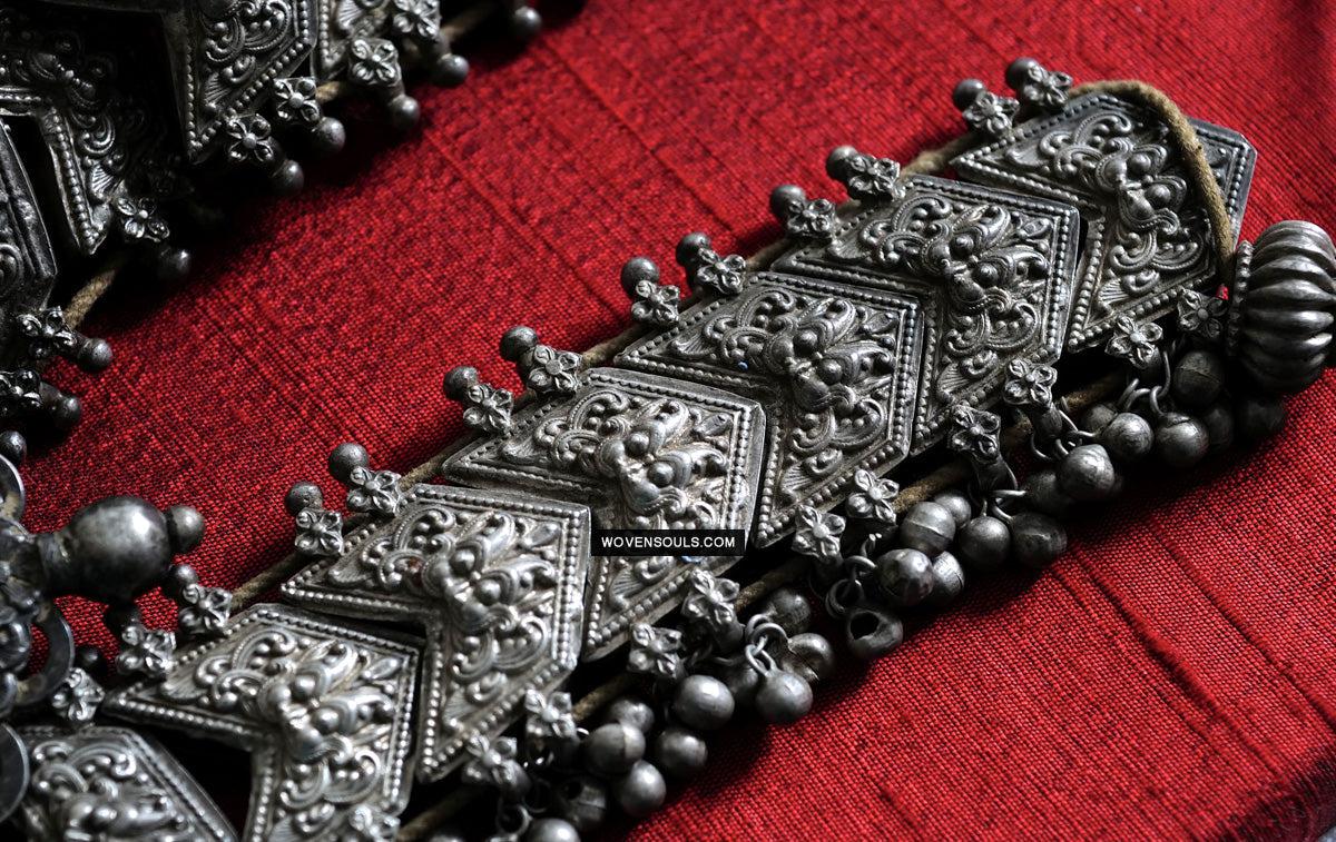 275 Old Silver Ceremonial Necklaces for a Pair of Royal Bullocks-WOVENSOULS Antique Textiles &amp; Art Gallery