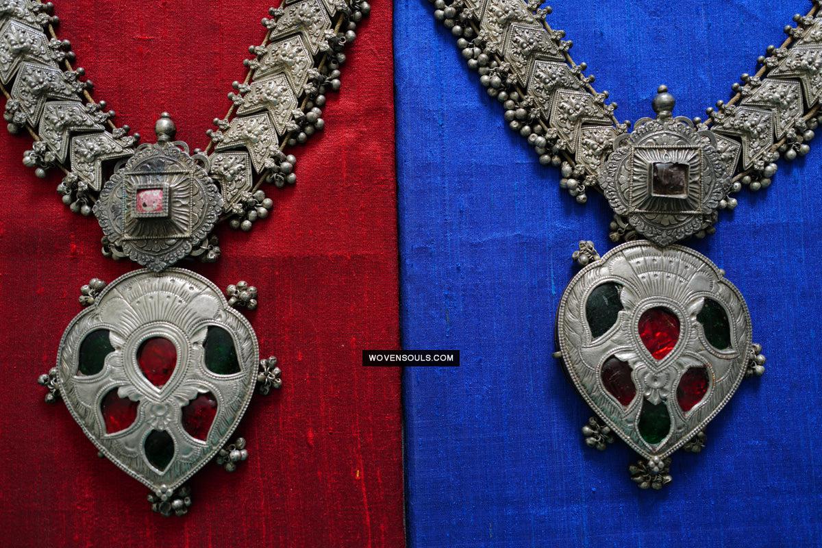 275 Old Silver Ceremonial Necklaces for a Pair of Royal Bullocks-WOVENSOULS Antique Textiles &amp; Art Gallery