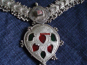 275 Old Silver Ceremonial Necklaces for a Pair of Royal Bullocks-WOVENSOULS-Antique-Vintage-Textiles-Art-Decor