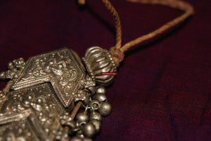 275 Old Silver Ceremonial Necklaces for a Pair of Royal Bullocks-WOVENSOULS-Antique-Vintage-Textiles-Art-Decor