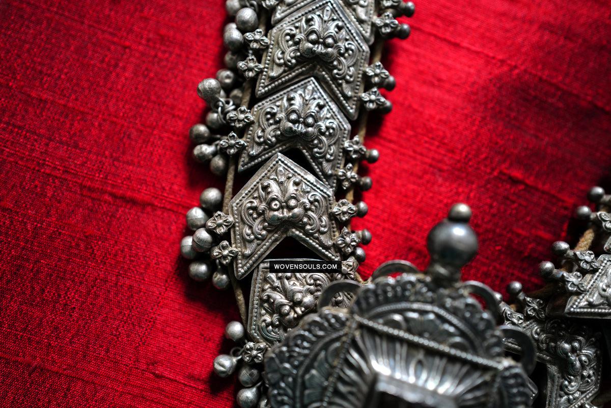 275 Old Silver Ceremonial Necklaces for a Pair of Royal Bullocks-WOVENSOULS Antique Textiles &amp; Art Gallery