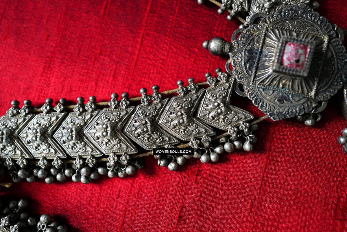 275 Old Silver Ceremonial Necklaces for a Pair of Royal Bullocks-WOVENSOULS Antique Textiles &amp; Art Gallery