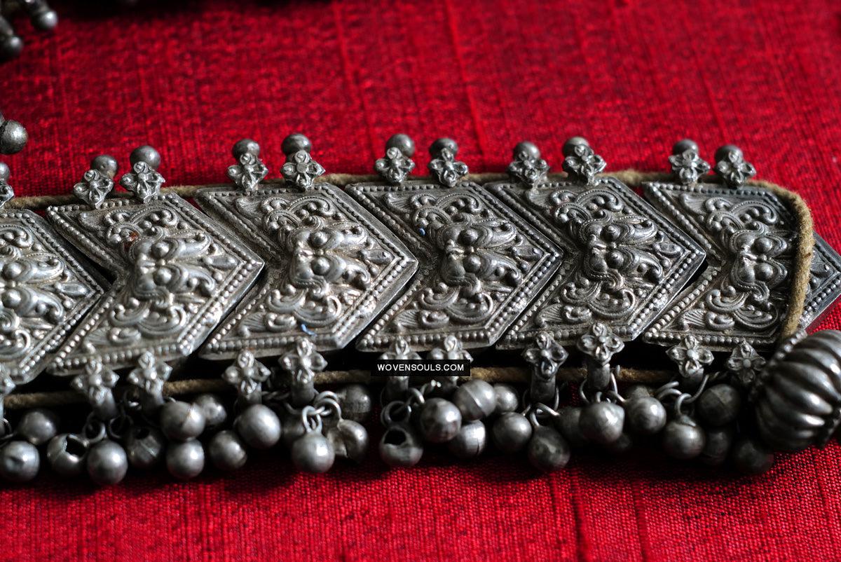 275 Old Silver Ceremonial Necklaces for a Pair of Royal Bullocks-WOVENSOULS Antique Textiles &amp; Art Gallery