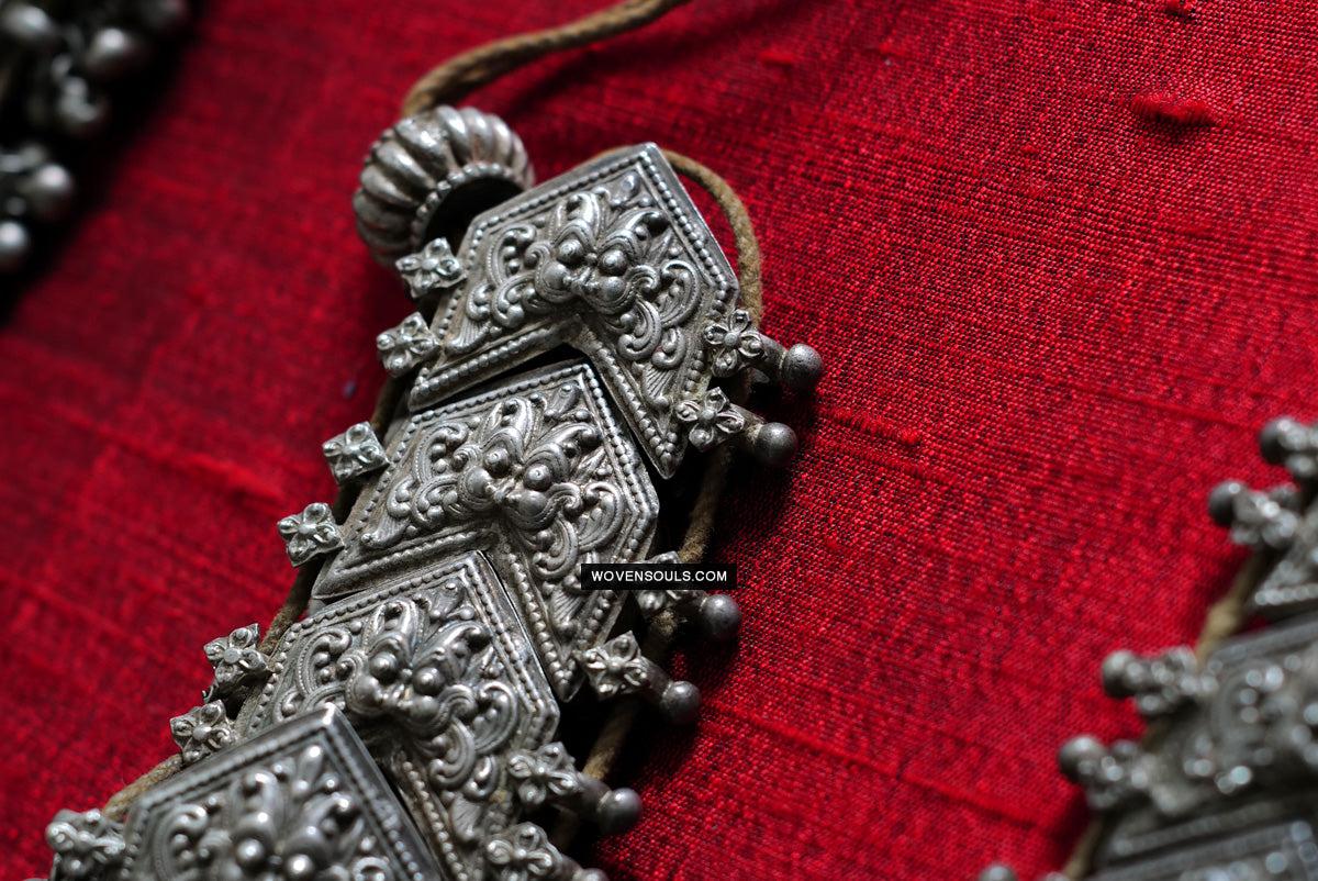 275 Old Silver Ceremonial Necklaces for a Pair of Royal Bullocks-WOVENSOULS Antique Textiles &amp; Art Gallery