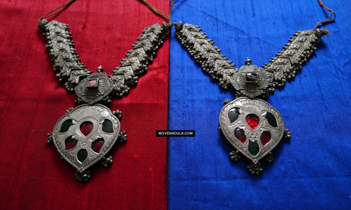 275 Old Silver Ceremonial Necklaces for a Pair of Royal Bullocks-WOVENSOULS Antique Textiles &amp; Art Gallery