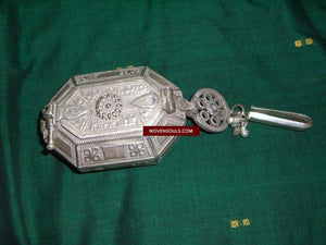 281 Old Silver Opium Hafeem Box-WOVENSOULS-Antique-Vintage-Textiles-Art-Decor