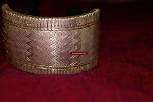283 SOLD Vintage Silver Wrist Cuff-WOVENSOULS-Antique-Vintage-Textiles-Art-Decor