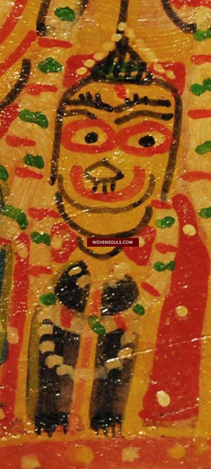288 Old Puri Patta Chitra Painting from Odisha - Jagannath-WOVENSOULS-Antique-Vintage-Textiles-Art-Decor