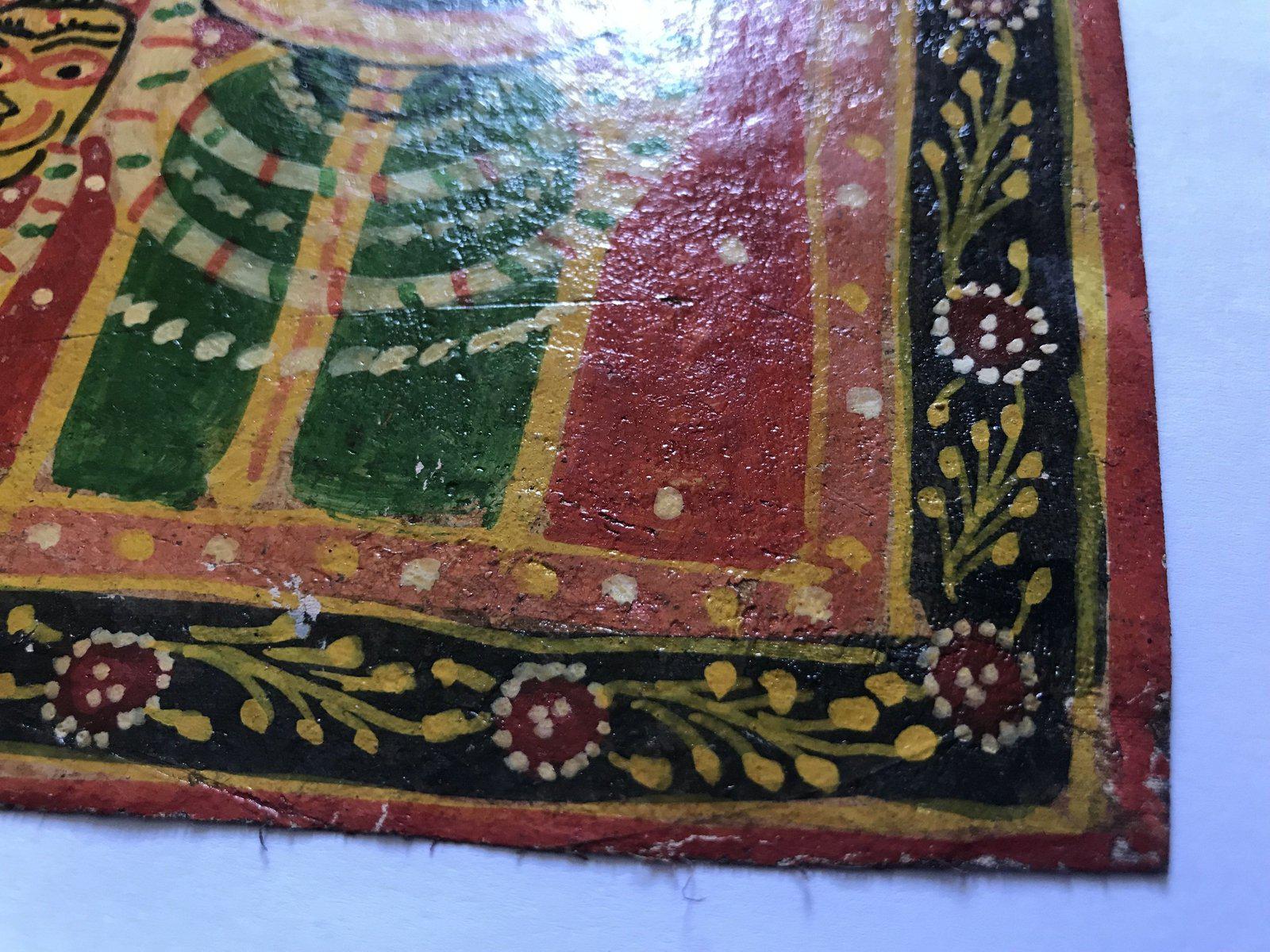 288 Old Puri Patta Chitra Painting from Odisha - Jagannath-WOVENSOULS-Antique-Vintage-Textiles-Art-Decor