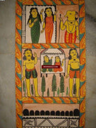 296 Vintage Bengal Pattua Painting Scroll-WOVENSOULS-Antique-Vintage-Textiles-Art-Decor