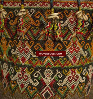299 SOLD Antique Dayak Baby Carrier Kalimantan Borneo-WOVENSOULS-Antique-Vintage-Textiles-Art-Decor