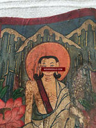 304 SOLD Antique Buddhist Painting used on Pilgrimage-WOVENSOULS-Antique-Vintage-Textiles-Art-Decor