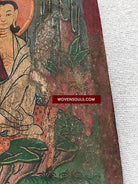 304 SOLD Antique Buddhist Painting used on Pilgrimage-WOVENSOULS-Antique-Vintage-Textiles-Art-Decor