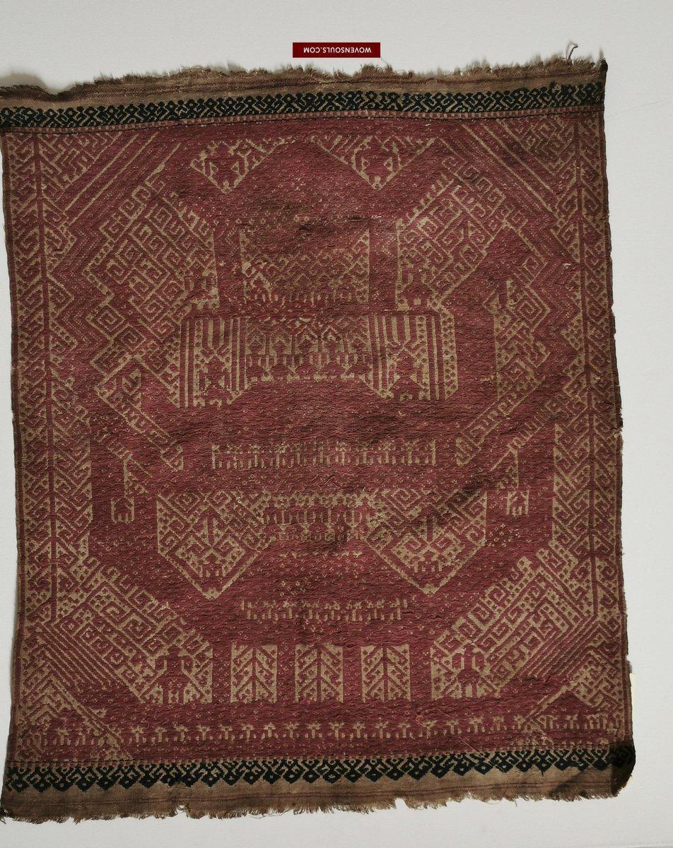 312 Antique Sumatran Tampan Ship cloth Textile Woven Art Indonesia-WOVENSOULS-Antique-Vintage-Textiles-Art-Decor