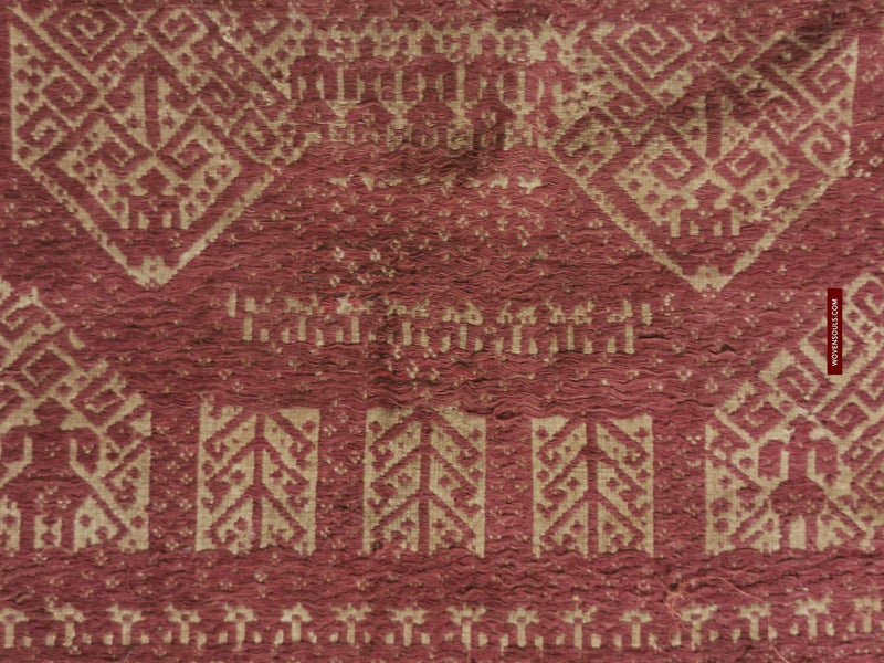 312 Antique Sumatran Tampan Ship cloth Textile Woven Art Indonesia ...