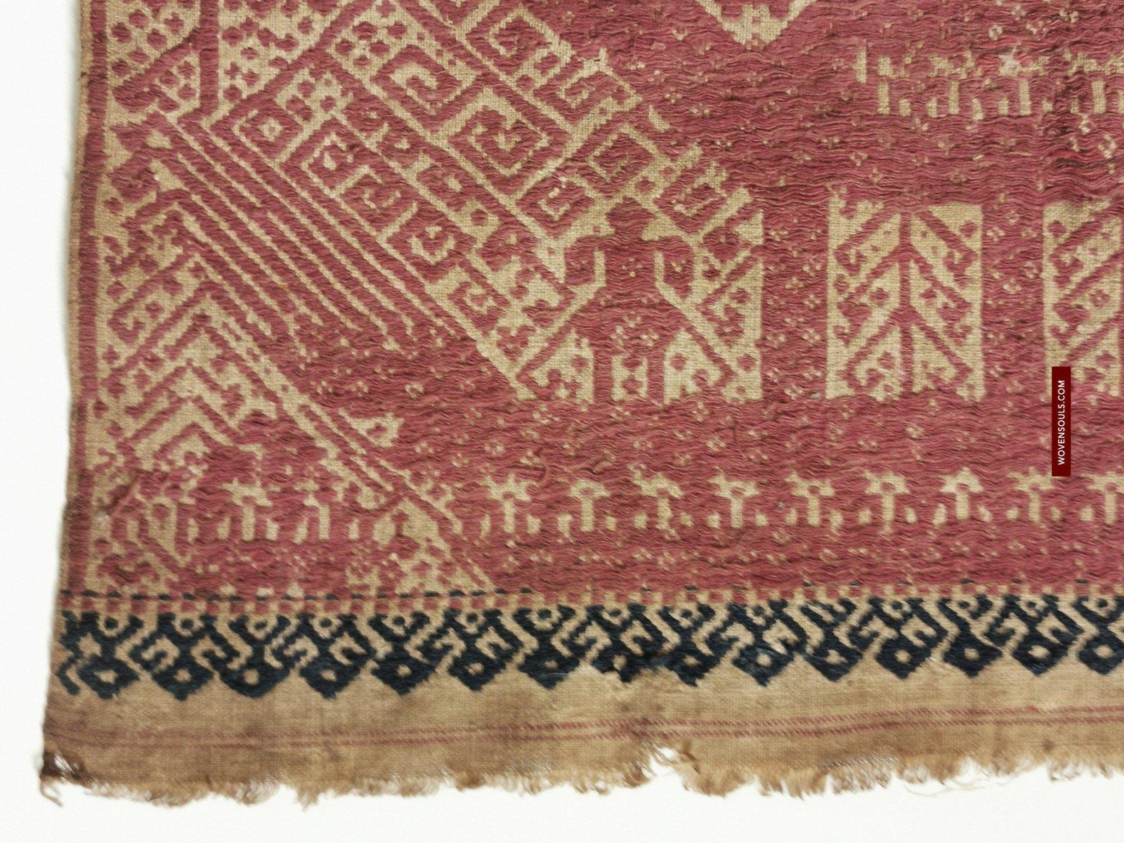 312 Antique Sumatran Tampan Ship cloth Textile Woven Art Indonesia-WOVENSOULS-Antique-Vintage-Textiles-Art-Decor