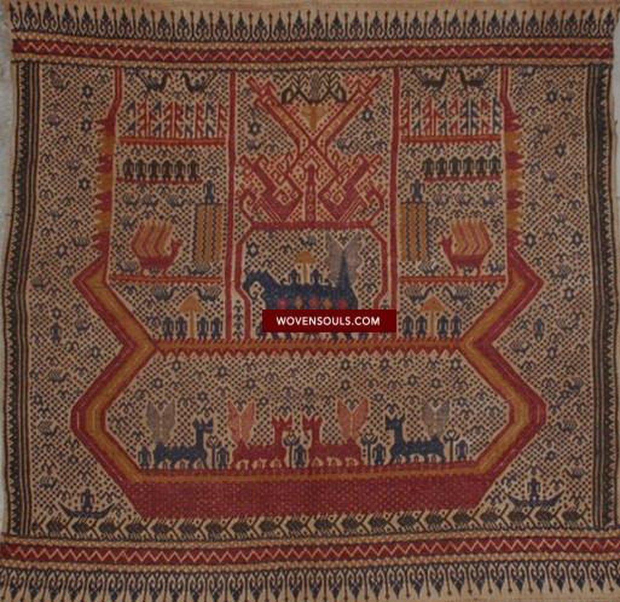 315 Vintage Tampan Shipcloth Textile Art-WOVENSOULS-Antique-Vintage-Textiles-Art-Decor