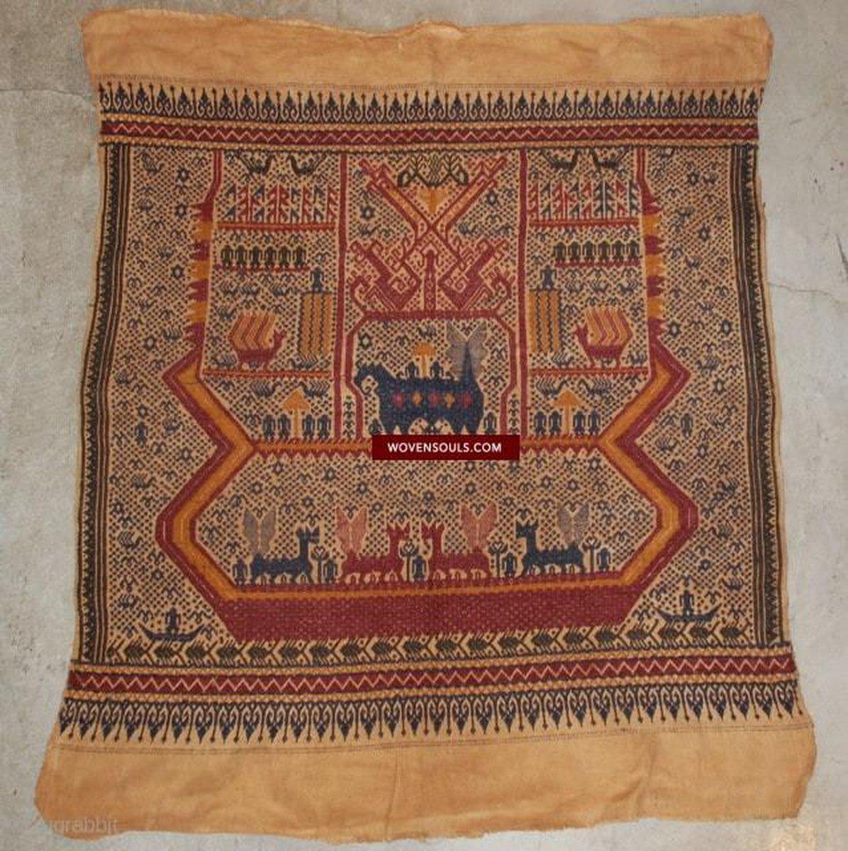 315 Vintage Tampan Shipcloth Textile Art-WOVENSOULS-Antique-Vintage-Textiles-Art-Decor