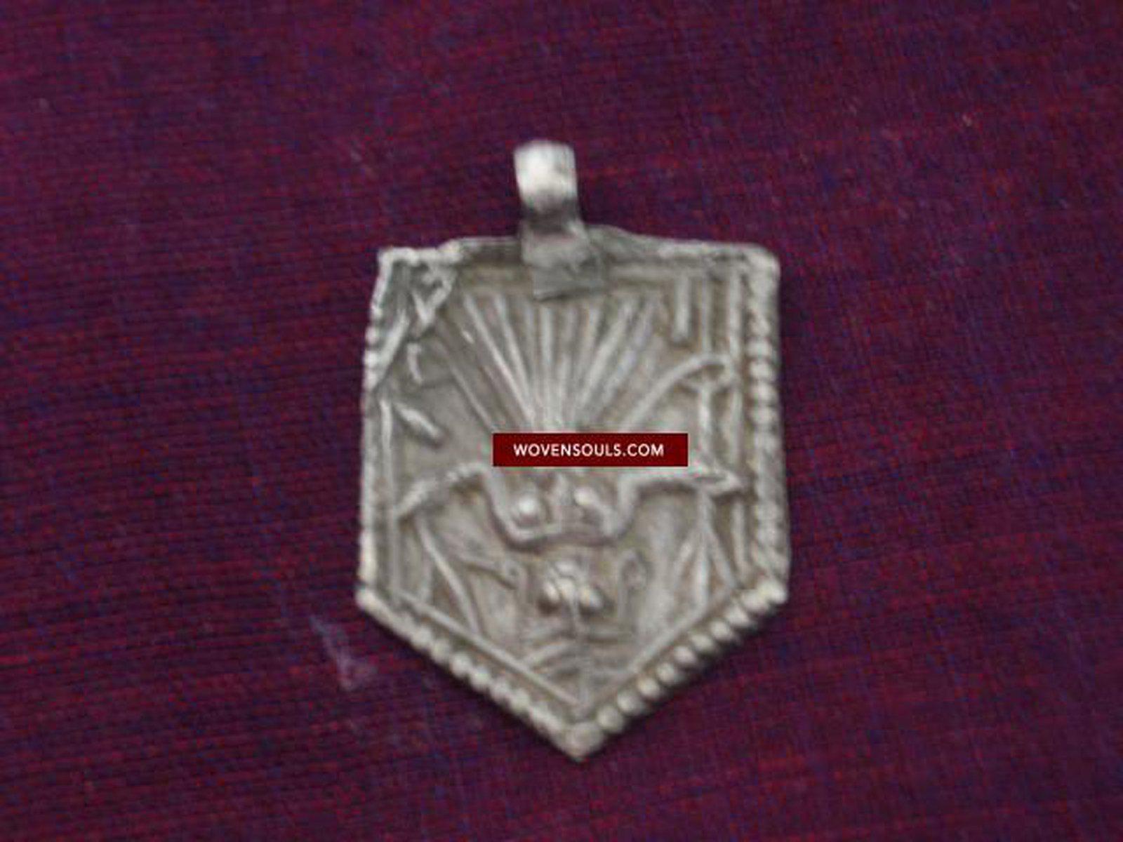 324 Old Indian Silver Locket Ornament Jewelry with Cultural Significance-WOVENSOULS-Antique-Vintage-Textiles-Art-Decor