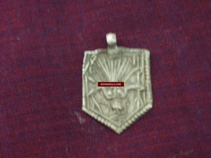 324 Old Indian Silver Locket Ornament Jewelry with Cultural Significance-WOVENSOULS-Antique-Vintage-Textiles-Art-Decor