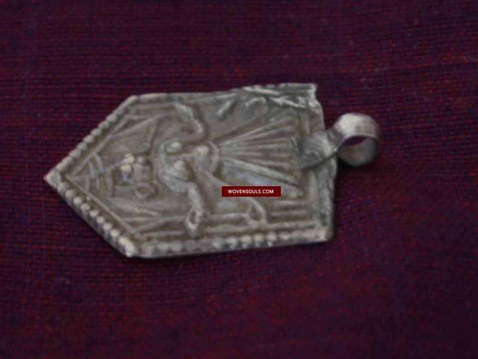 324 Old Indian Silver Locket Ornament Jewelry with Cultural Significance-WOVENSOULS-Antique-Vintage-Textiles-Art-Decor