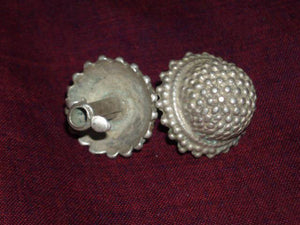 337 Old Silver Pipe Earrings Indian Jewelry-WOVENSOULS-Antique-Vintage-Textiles-Art-Decor