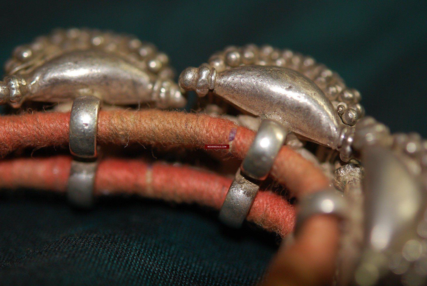 338 Superbly Crafted Old Silver Gajra Bracelet Indian Jewelry-WOVENSOULS-Antique-Vintage-Textiles-Art-Decor