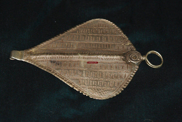 340 Vintage Silver Pendant - Tribal Ornament-WOVENSOULS-Antique-Vintage-Textiles-Art-Decor
