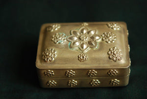 351 Old SIlver Ornamented Royal Soap Box-WOVENSOULS-Antique-Vintage-Textiles-Art-Decor