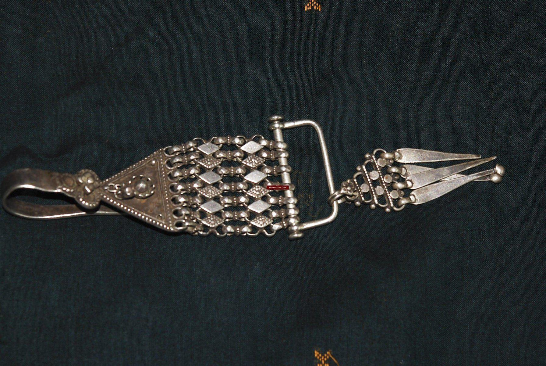 354 Old Silver Banjara Accessory-WOVENSOULS-Antique-Vintage-Textiles-Art-Decor