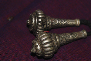 359 SOLD - Old SIlver Parandi Ornament from Punjab-WOVENSOULS-Antique-Vintage-Textiles-Art-Decor