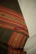 366 Old Hilltribe Weaving - Shawl / Cape-WOVENSOULS-Antique-Vintage-Textiles-Art-Decor