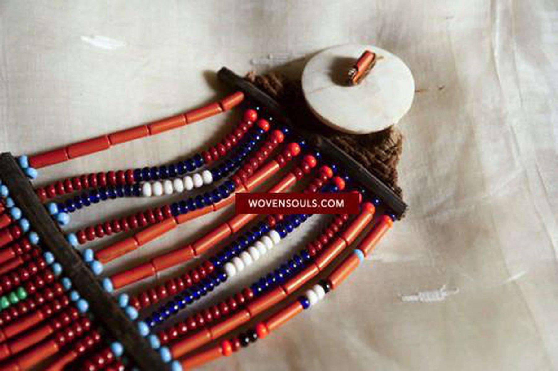 370 Old Heirloom Konyak Naga Beads-WOVENSOULS-Antique-Vintage-Textiles-Art-Decor