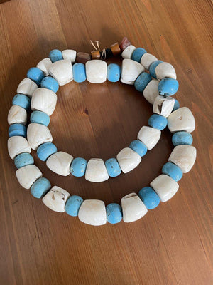 373 Old Tribal Naga Beads - Conch Shell Kermels-WOVENSOULS-Antique-Vintage-Textiles-Art-Decor