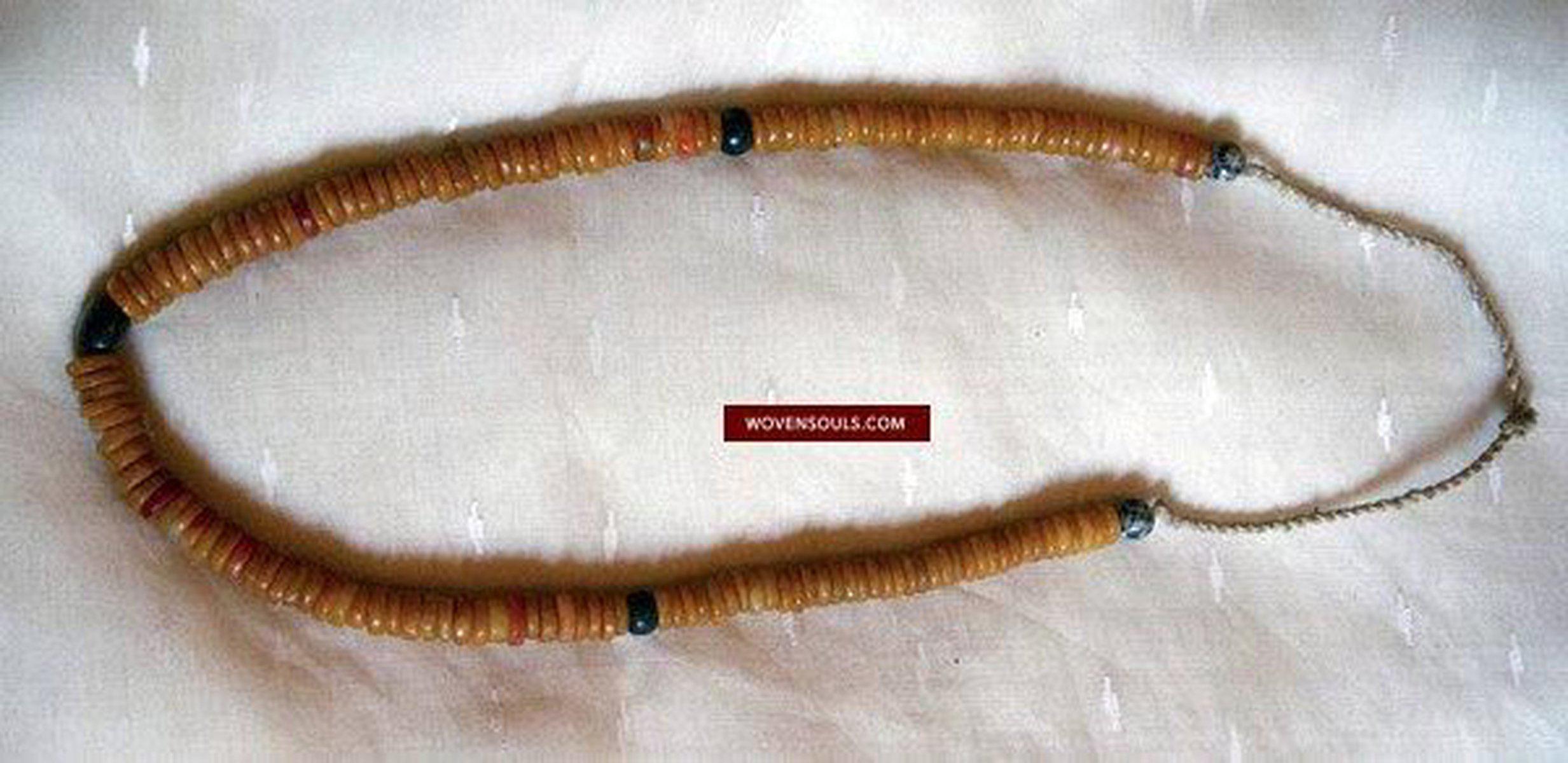 380 Old Amber(?) Beads Necklace-WOVENSOULS-Antique-Vintage-Textiles-Art-Decor