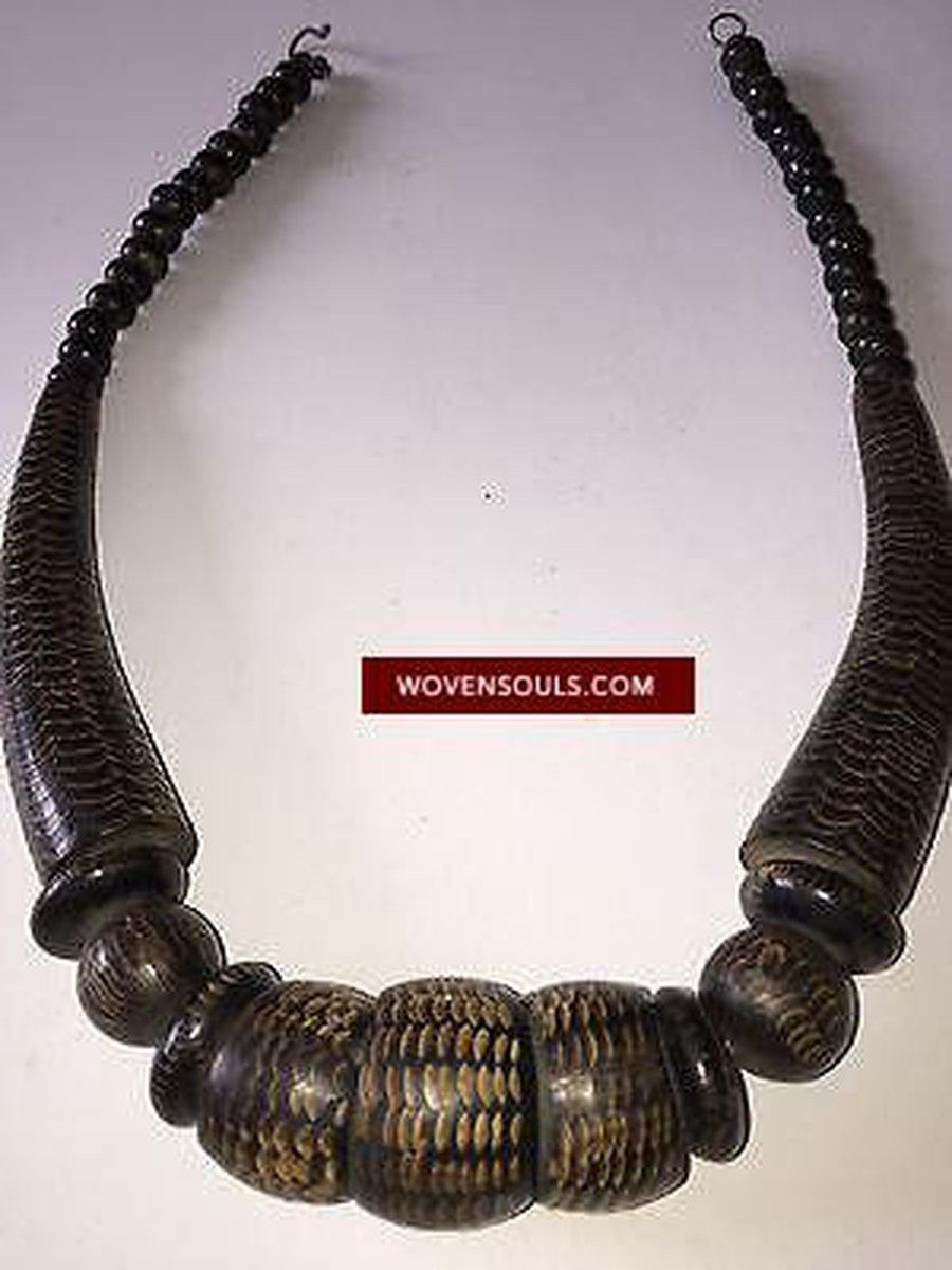 382 Antique Mizo Tribal Necklace #2 - Rare-WOVENSOULS-Antique-Vintage-Textiles-Art-Decor