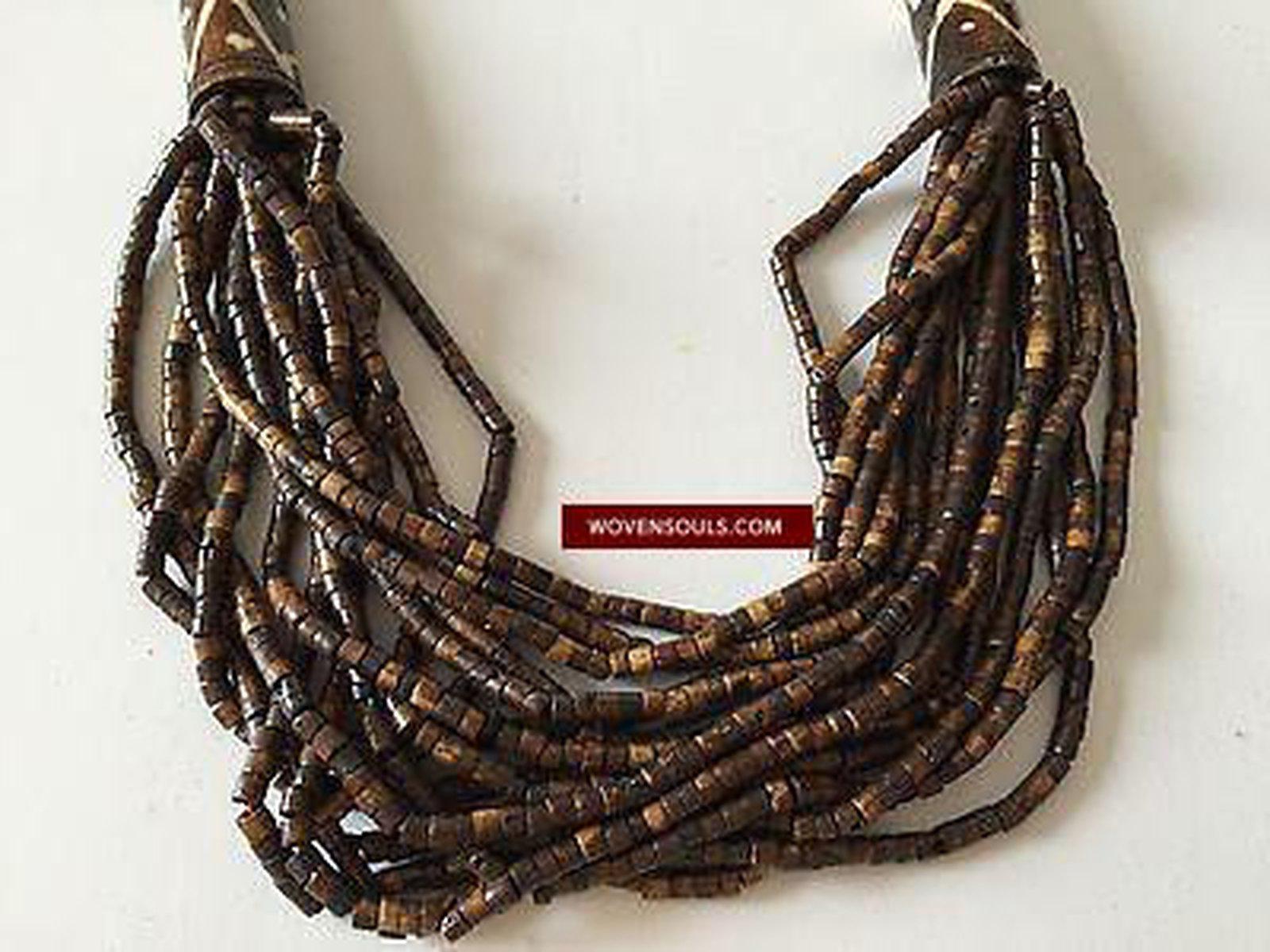 385 Antique Mizo Tribal Organic Necklace #3 - Rare-WOVENSOULS-Antique-Vintage-Textiles-Art-Decor