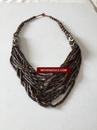 385 Antique Mizo Tribal Organic Necklace #3 - Rare-WOVENSOULS-Antique-Vintage-Textiles-Art-Decor