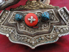 391 Old Tibetan Silver Decorated Purse-WOVENSOULS-Antique-Vintage-Textiles-Art-Decor