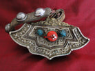 391 Old Tibetan Silver Decorated Purse-WOVENSOULS-Antique-Vintage-Textiles-Art-Decor